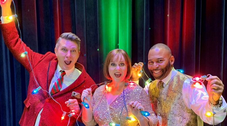Left to right: Philip Drennen, Gina Handy and Deron Bell of "Season's Greetings: A Holiday Cabaret."