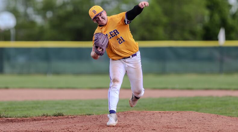 The Division III top-ranked Butler High School baseball team beat fourth-ranked Tippecanoe 10-2 in a Miami Valley League Miami Division game on Wednesday afternoon at Upper Valley Medical Center Sports Complex in Tipp City. Michael Cooper / STAFF PHOTO