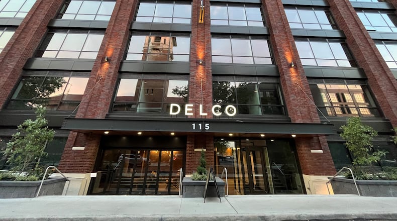The Delco in downtown Dayton has about 160 apartments that opened in June 2024. CORNELIUS FROLIK / STAFF