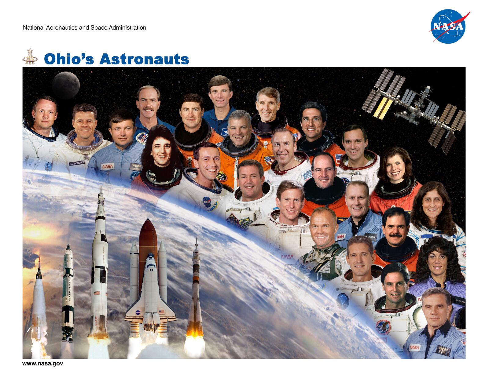 Ohio is the home of 25 astronauts.  Photo: Nasa