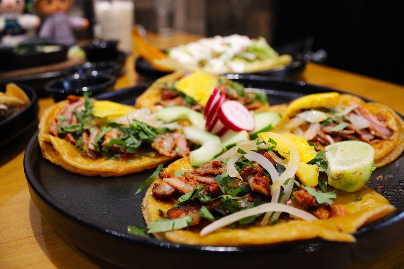 Tacos al pastor are a popular menu item at La Poblanita. STAFF/SYDNEY DAWES