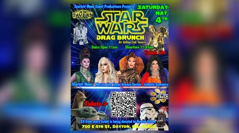 Yellow cab drag brunch flier.