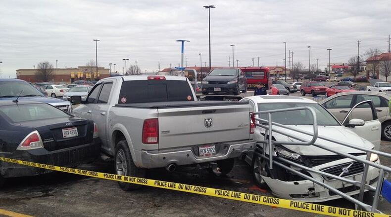 Fairfield Twp. police are looking for the suspect who shot a teenager in his leg Saturday after they met up for a drug deal in the Walmart parking lot. The 17-year-old male was shot around 3 p.m. Saturday while he was in the driver s side of a car in the lot, 3201 Princeton Road. The suspect fled in a car that was stolen out of Cincinnati on Friday. CONTRIBUTED