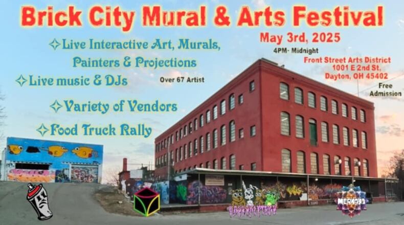 The Brick City Mural Festival returns May 2-3 in downtown Dayton. CONTRIBUTED