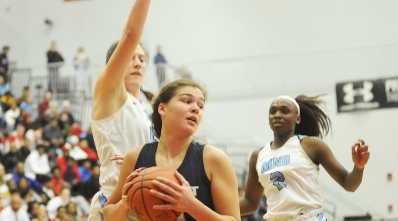 Fairmont senior Maddy Westbeld (with ball last season) verbally committed to the University of Notre Dame on Sunday, Oct. 20, 2019. MARC PENDLETON / STAFF
