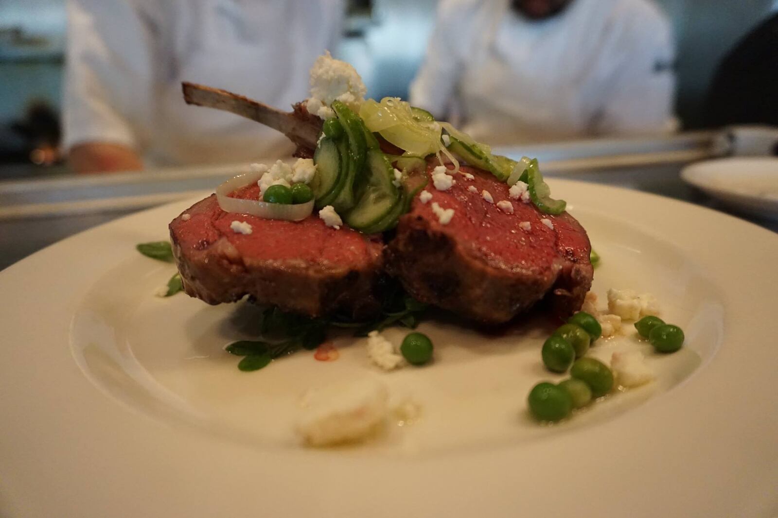 A delectable-looking lamb chop is among the many delicious options being offered by Rue Dumaine for New Year's.