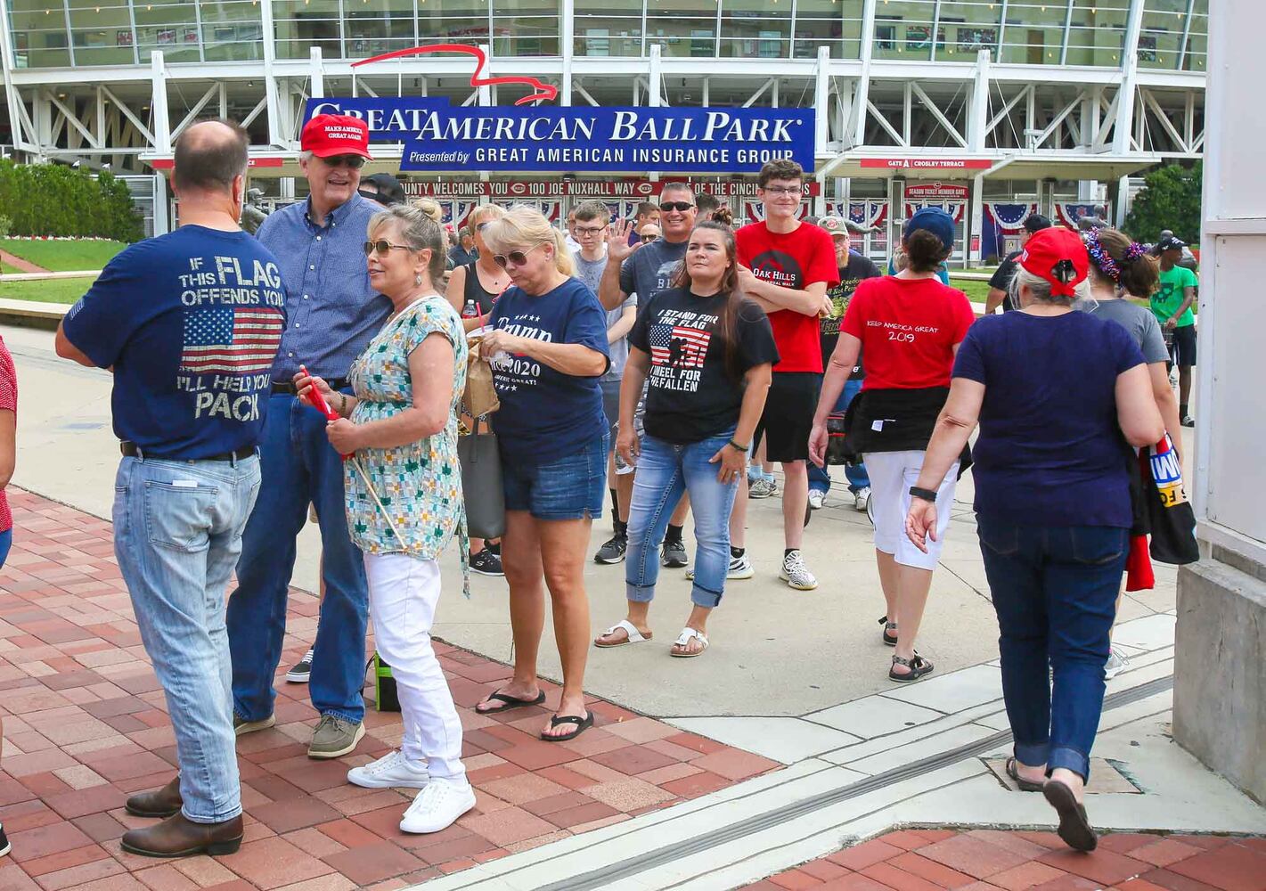 PHOTOS Crowd arrives for President Donald Trump rally in Cincinnati
