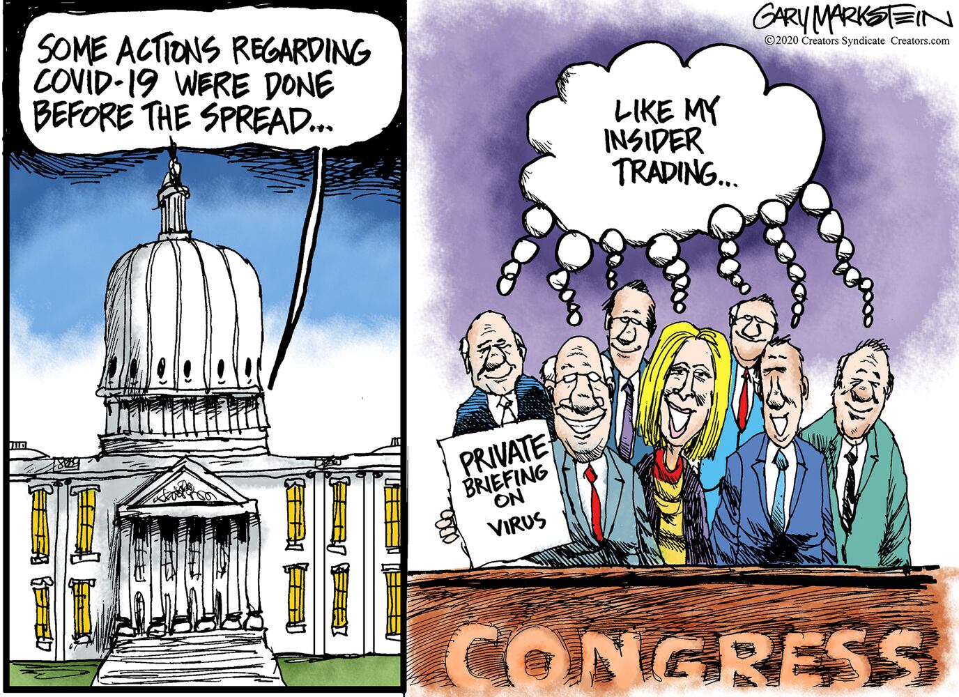 Week in cartoons: Stimulus checks, staying home and more