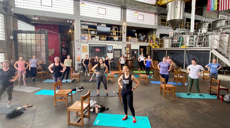 Space Three and Warped Wing Brewing Company will offer fun and refreshments at Sweat & Sip. CONTRIBUTED