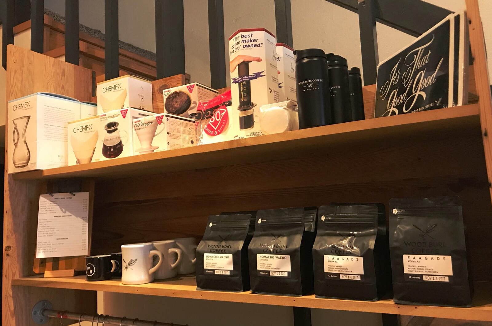 Some great gift options for the coffee lover in your life at Press in the Oregon District. PHOTO / Tess Vella-Collette