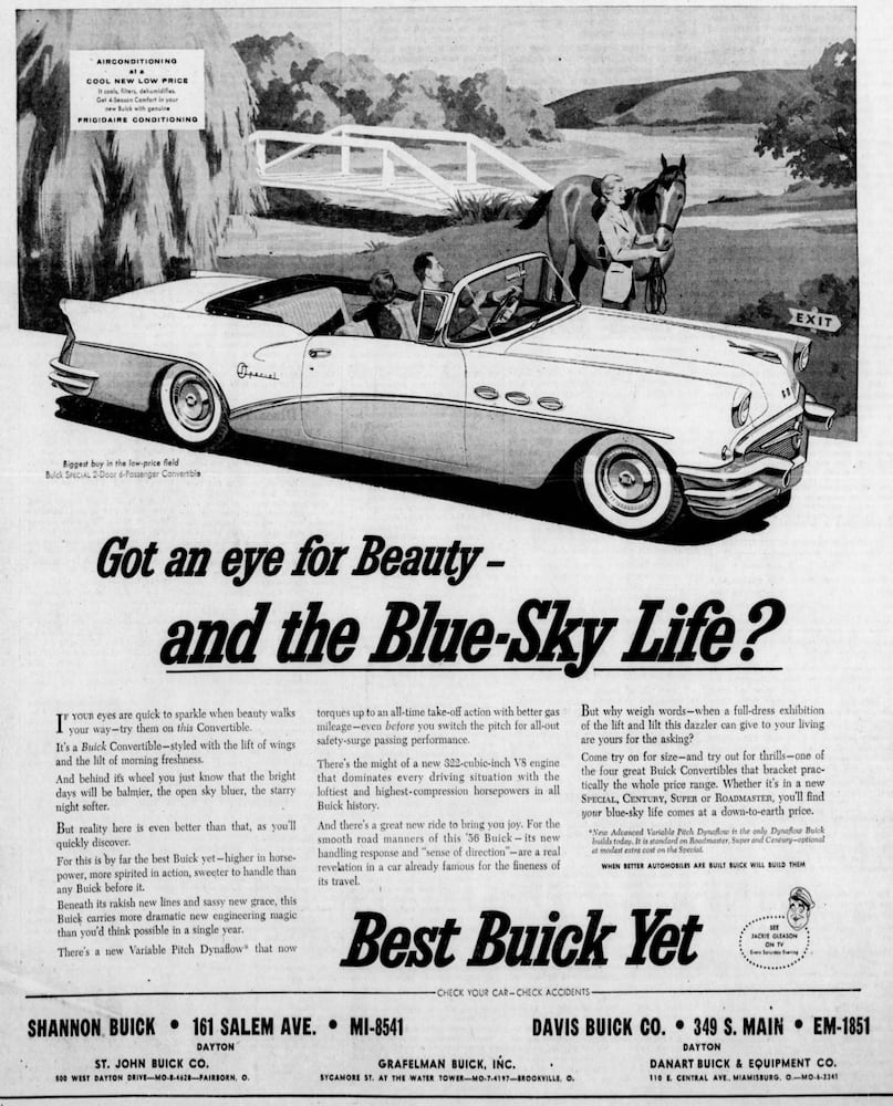 1950s Car advertisement vintage pages