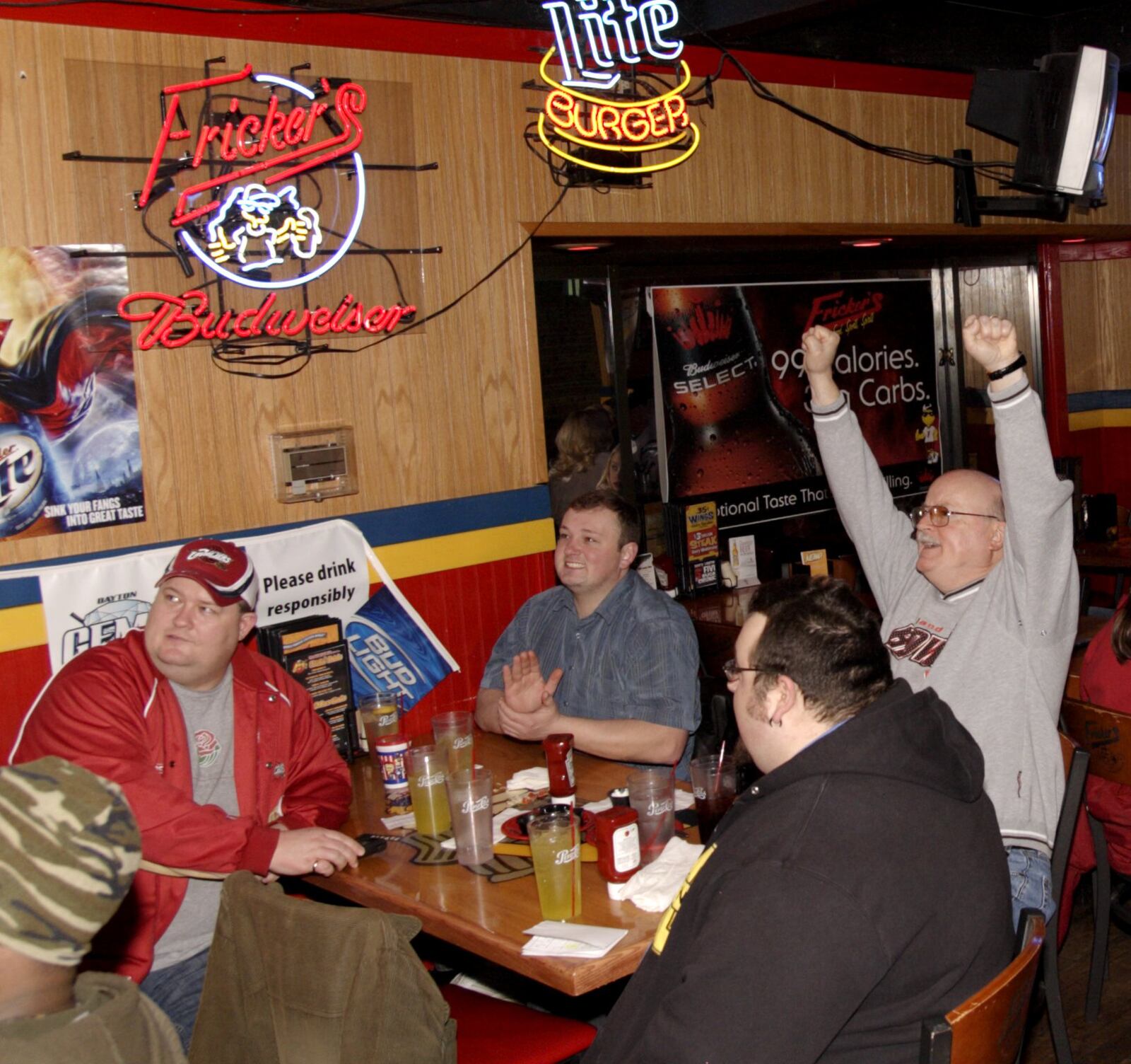 Here’s who we saw during Super Bowl XLIV at Fricker’s on Woodman Drive in Dayton in 2010.