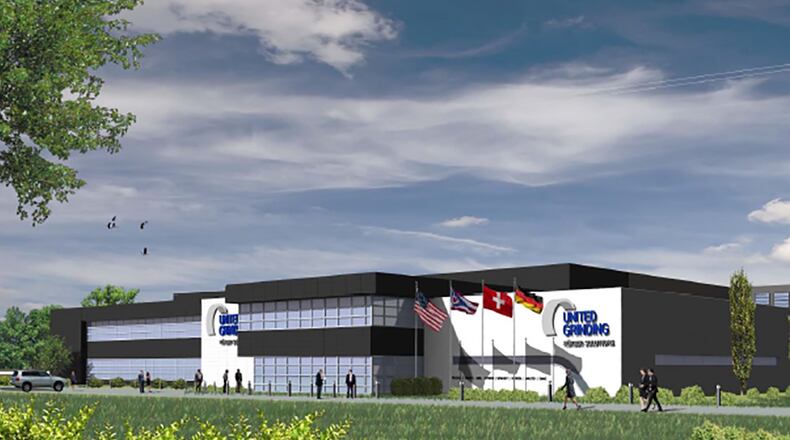 An illustration of United Grinding North America’s new home at 2100 United Grinding Blvd., off Old Byers Road. CONTRIBUTED