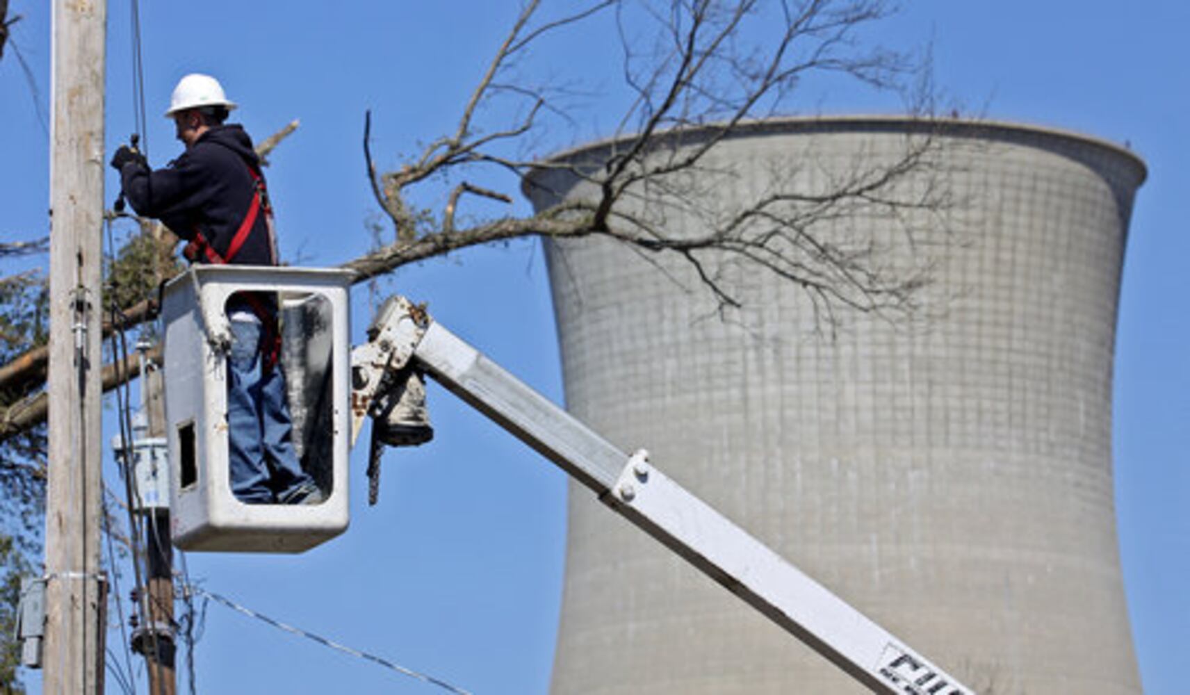Tornado damage cleanup in Moscow, Ohio