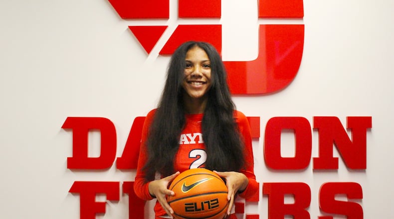 University of Dayton women's basketball player Eve Fiala. Photo courtesy of UD Athletics