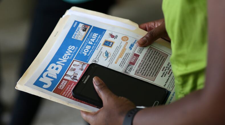 The Conference Board reported Tuesday that the number of online help-wanted ads in Ohio fell from mid-December to mid-January by 2,700. (AP Photo/Lynne Sladky)