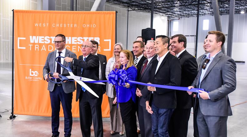 A ribbon cutting was held for West Chester Trade Center at the corner of Ohio 747 and Union Centre Boulevard in early April in West Chester Township. The first two buildings are up and some tenants are already moved in. When completed, the seven-building complex will be nearly 2 million square feet. NICK GRAHAM/STAFF