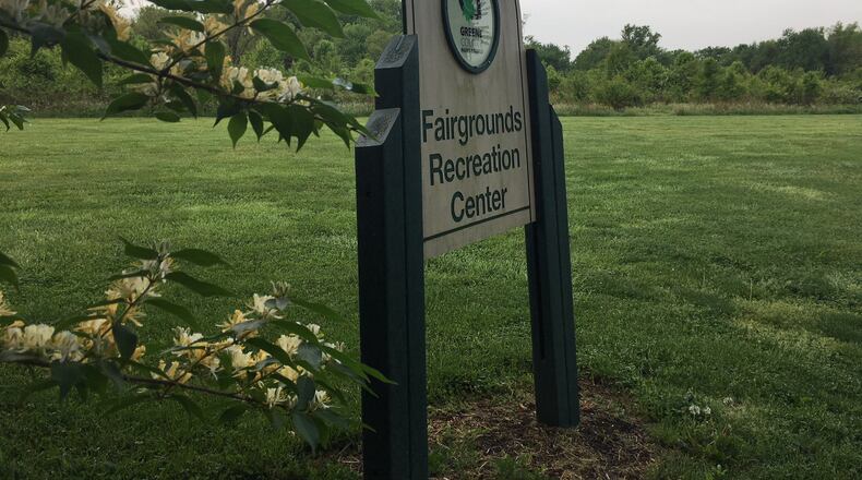 Greene County is buying three parcels of land near the Alameda Drive entrance to the Fairgrounds Recreation Center. The county’s parks and trails department plans to use the nearly 13 acres for athletic fields. RICHARD WILSON/STAFF