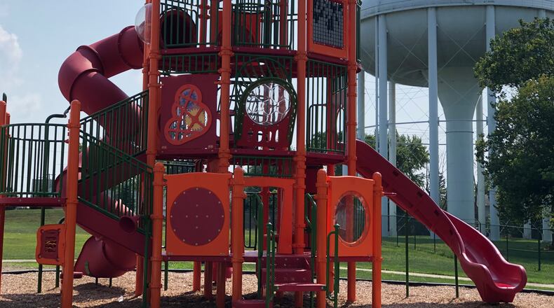 Fairview Park in northwest Dayton received new playground equipment in spring. CORNELIUS FROLIK / STAFF