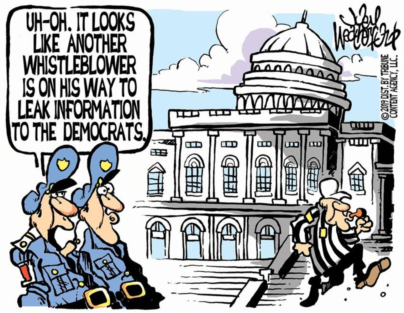 Week in cartoons: Trump, the whistleblower and more