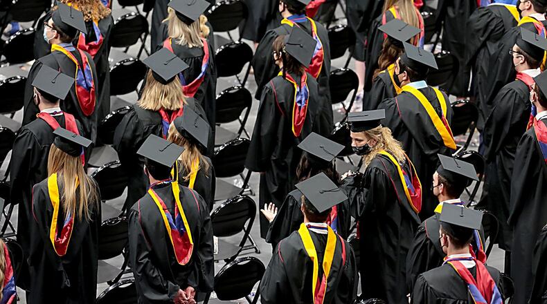 The College of Arts and Sciences, UD’s largest school, held two graduation ceremonies at 9-10:30 a.m. and 1:30-3 p.m. Saturday, May 8 at UD Arena. Photos by Eric Hubbard.