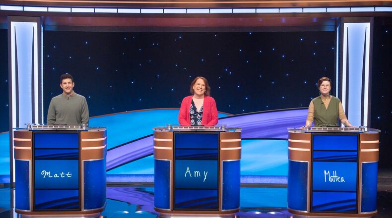 JEOPARDY! MASTERS - ÒGames 7 & 8Ó - The quarterfinals of the ÒJeopardy! MastersÓ tournament continue as Amy Schneider, James Holzhauer, Matt Amodio, Mattea Roach, Victoria Groce and Yogesh Raut battle for the title and grand prize of $500,000. FRIDAY, MAY 10 (8:00-9:01 p.m. EDT) on ABC.  (Disney/Eric McCandless) 
MATT AMODIO, AMY SCHNEIDER, MATTEA ROACH