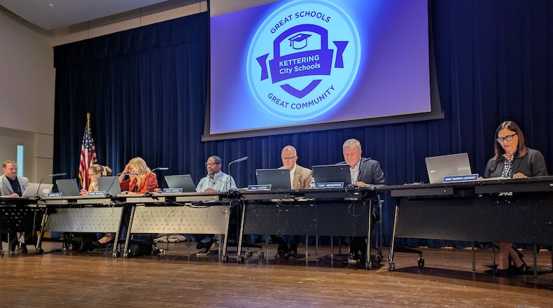 The Kettering Board of Education on Tuesday, Jan. 6, 2026, authorized agreements for the future demolition of Van Buren Middle School and reconfiguration of Kettering Middle School to accommodate additional students. SAM WILDOW/STAFF