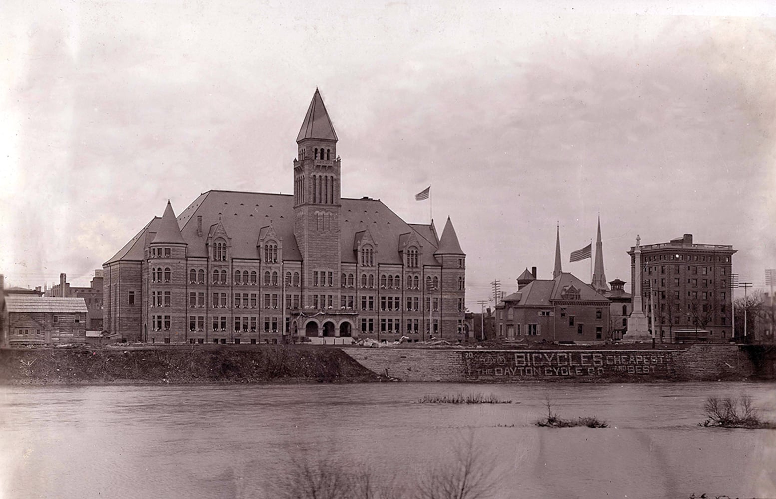 Then and Now south side of Great Miami River