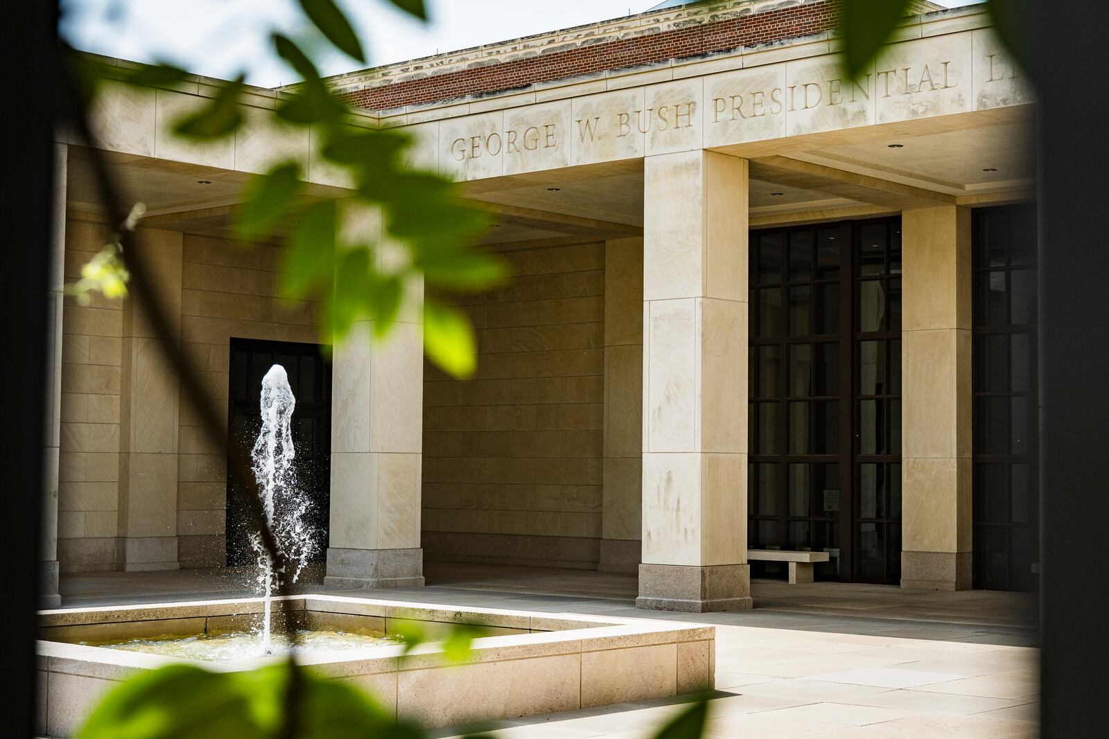 An outside view of the George W. Bush Presidential Museum on Thursday, May 15, 2025 where an exhibit featuring paintings by President George W. Bush is on display in Dallas. (AP Photo/Jessica Tobias)