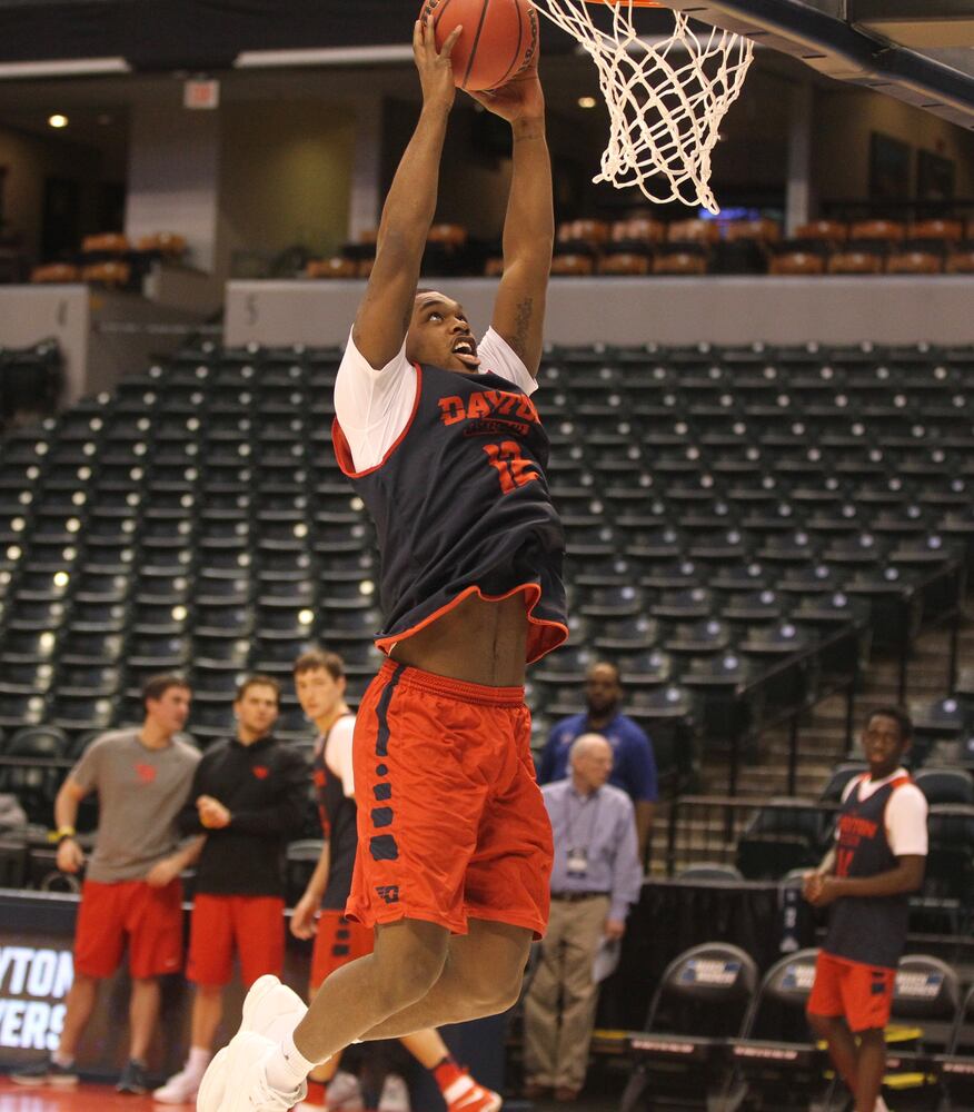 Photos: Dayton Flyers practice in Indianapolis