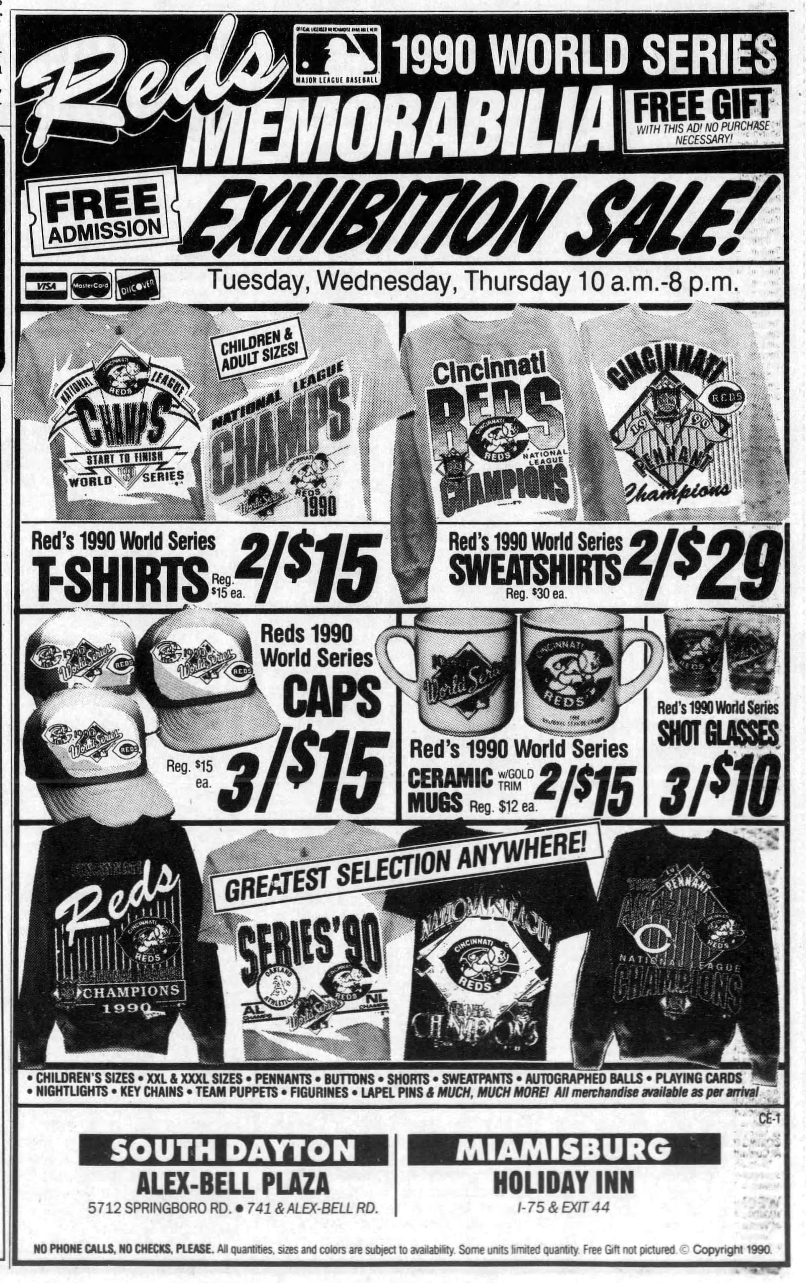 Following the World Series, advertisements for Cincinnati Reds related items filled full pages in the Dayton Daily News. DAYTON DAILY NEWS ARCHIVES