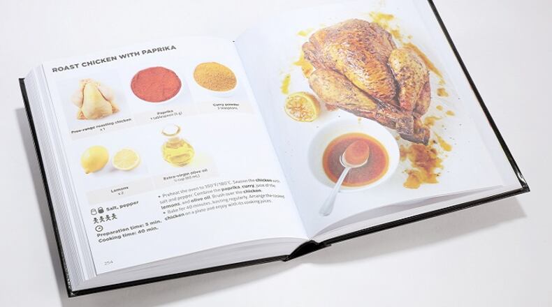 Instructions in the cookbook "Simple" are kept to four steps or fewer. The ingredients are shown in photo form, which helps the rookie cook. (Michael Tercha/Chicago Tribune/TNS)