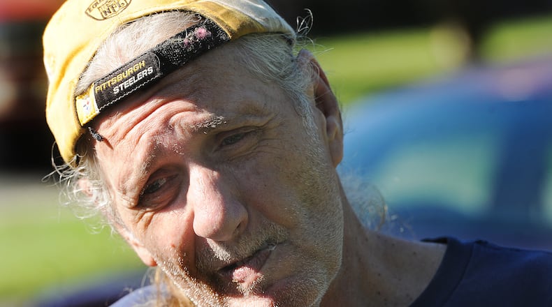 Daniel Sizemore talks about being evicted from his home in Kettering, Tuesday, June 15, 2021. MARSHALL GORBY\STAFF