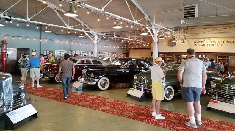 Visitors are shown in the America's Packard Museum in Dayton before the pandemic. Photo courtesy America's Packard Museum