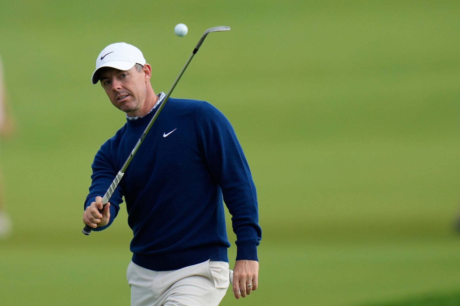 Rory McIlroy, of Northern Ireland, is seen during a practice round ahead of the U.S. Open golf tournament at Oakmont Country Club Tuesday, June 10, 2025, in Oakmont, Pa. (AP Photo/Seth Wenig)