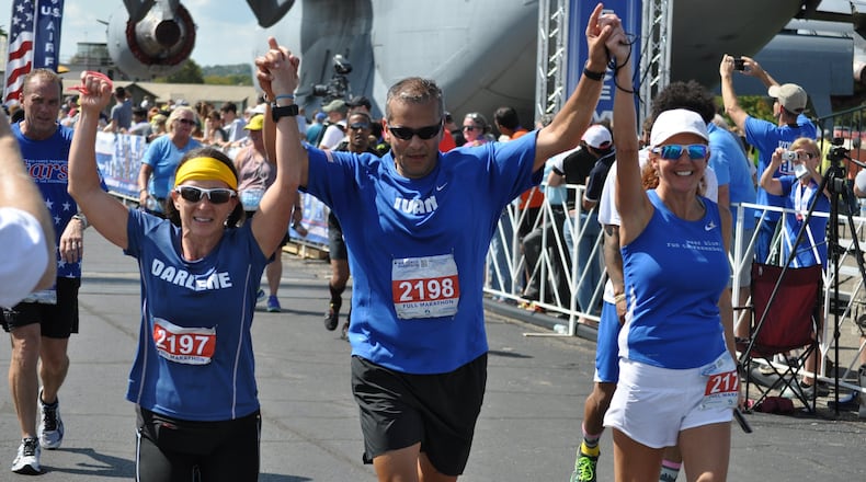 Air Force Marathon finishers. NICK DUDUKOVICH / CONTRIBUTED