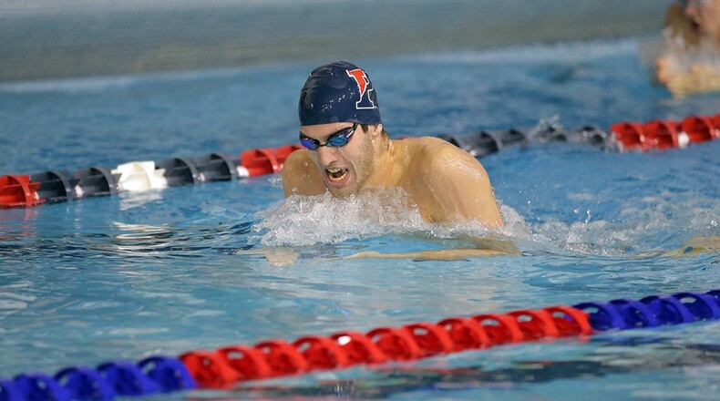 University of Pennsylvania junior Mark Andrew, a Middletown High School graduate, swam in three events at the NCAA Championships last weekend in Minneapolis. PHOTO COURTESY OF PENN ATHLETICS