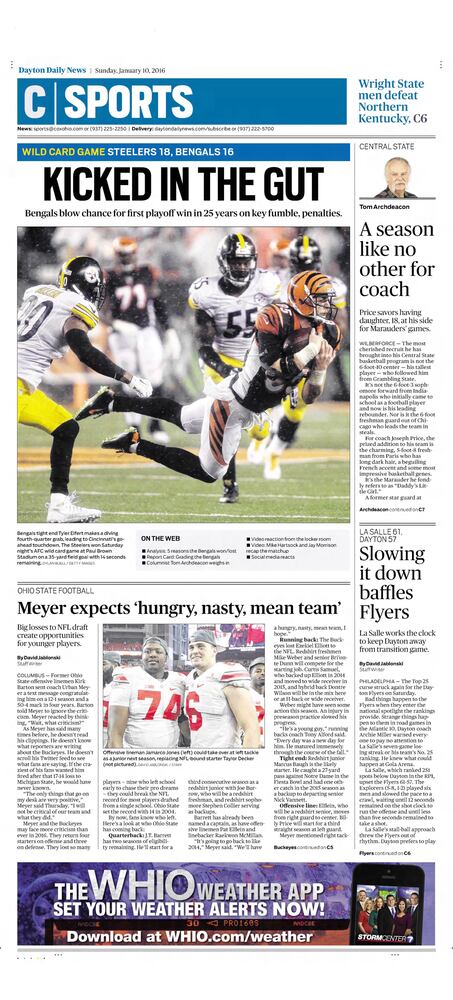 Dayton History Pages Bengals playoffs