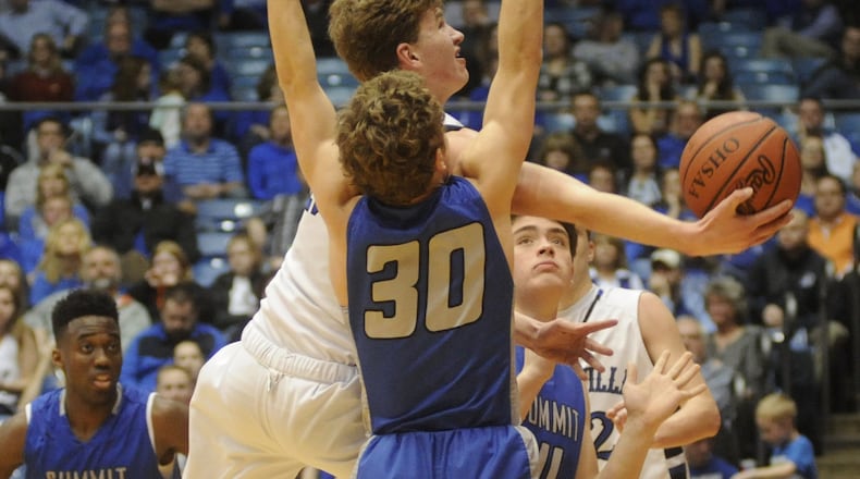 Brookville’s Jacob Gudorf (shooting) set an all-time program assists record. MARC PENDLETON / STAFF