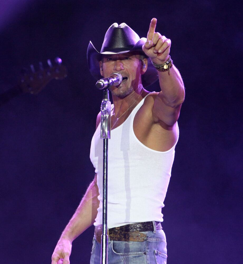 Country muCountry superstar singer-songwriter and actor, Tim McGraw, brought his Two Lanes of Freedom Tour to Aaron's Amphitheatre at Lakewood in Atlantasic stars play Aaron's Amphitheatre at Lakewood