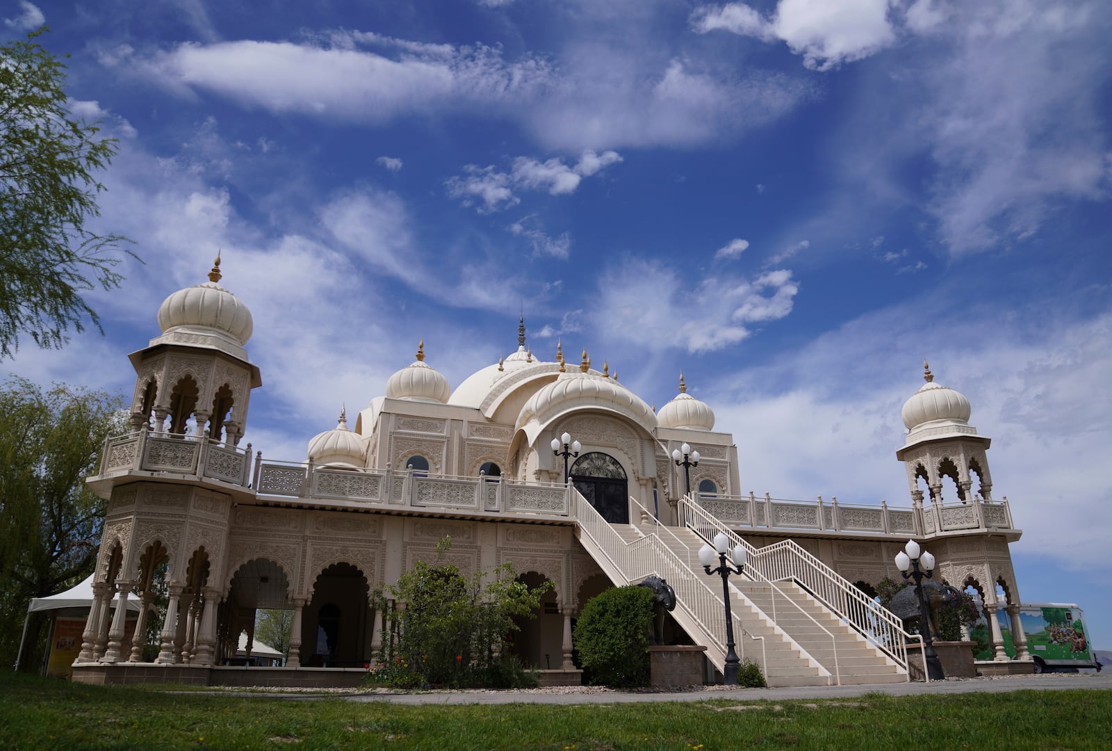 The Shri Shri Radha Krishna Temple in Spanish Fork, Utah, on Friday, April 25, 2025. (AP Photo/Jessie Wardarski)