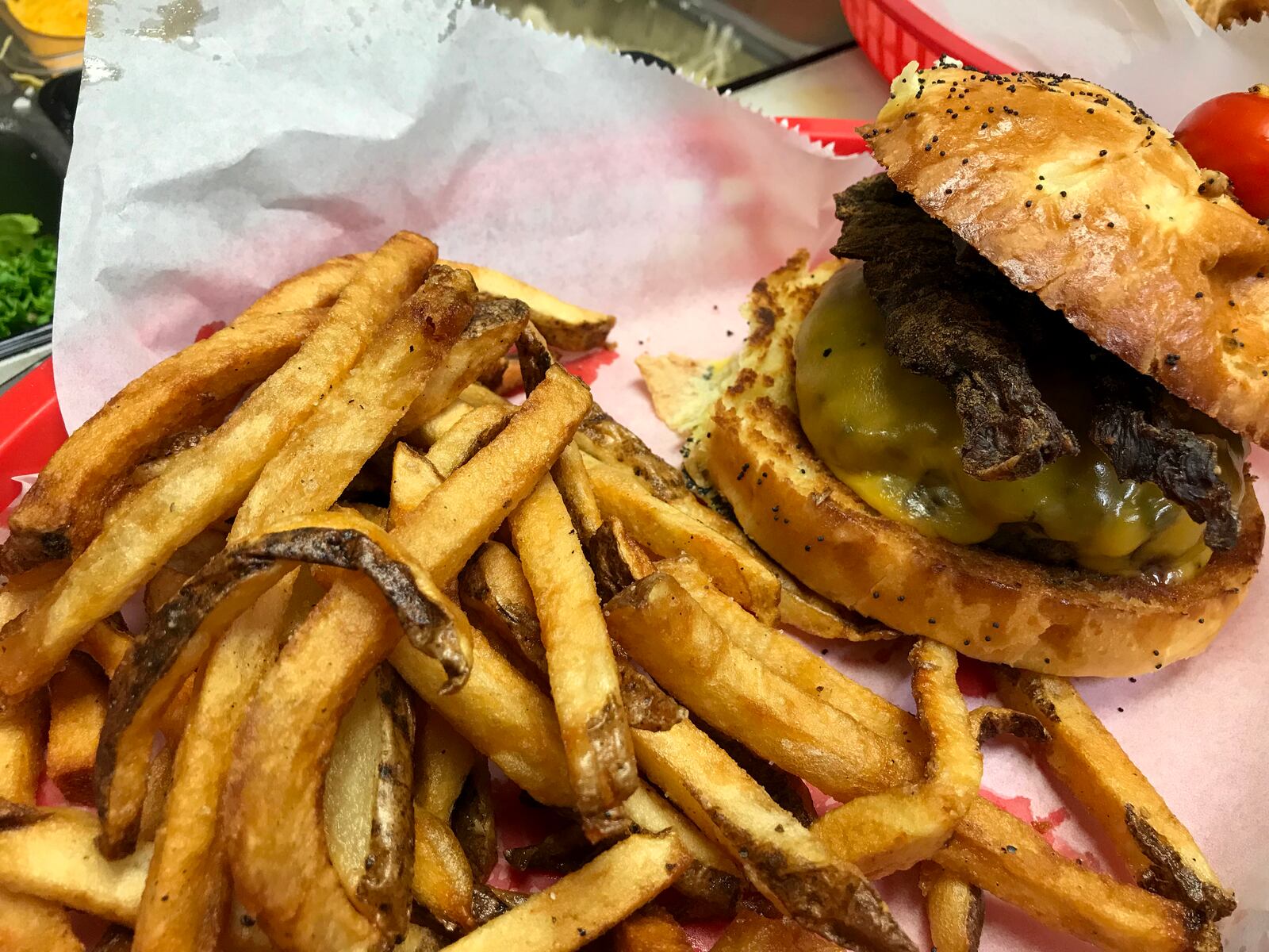 Bunkin' Donkey's  Jerky Burger is offered as a special.