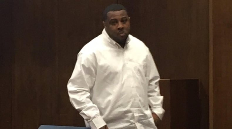 Deonte Snowden in court during his murder trial last week. STAFF