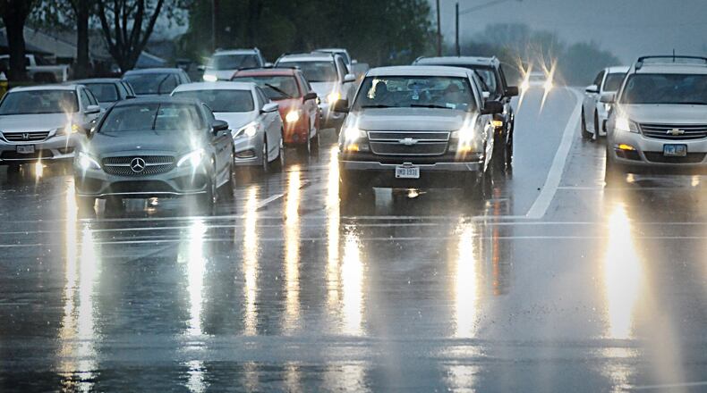 For the past several months, drivers have had to navigate in the rain more often, including those Friday on S.R. 48 in Centerville. MARSHALL GORBY / STAFF
