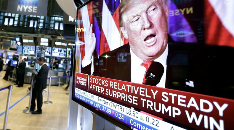 U.S. stocks rose in early trading on Thursday, with the Dow Jones Industrial Average hitting a record, as investors continued to reposition in response to Donald Trump’s unexpected win in the presidential election.