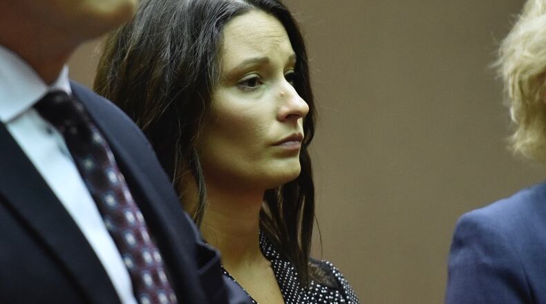 Hilary Dattilo, 30, of Monroe, was in court Tuesday afternoon, July 31, 2018, for sentencing after pleading guilty to sexual contact with a student. NICK GRAHAM/STAFF