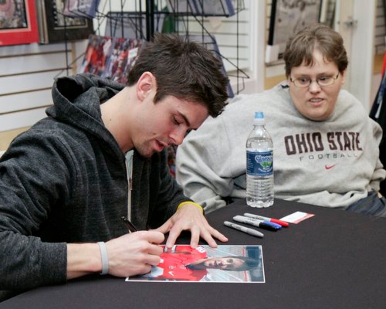 OSU's Dane Sanzenbacher signs autographs