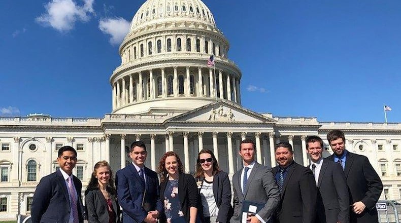 Members of the Advanced Tactical Acquisition Corps Team 7 on Capitol Hill in Washington, D.C., for meetings with government leaders. ATAC selects talented acquisition professionals for leadership development, training and the opportunity to work as a team to find solutions to Air Force and Department of Defense challenges. (U.S. Air Force photo)