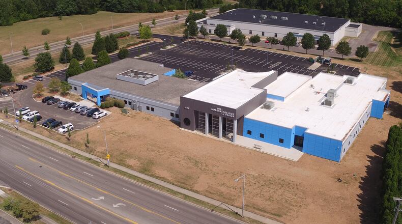 An aerial view of The Modern's campus off East David Road in Kettering. TY GREENLEES / STAFF