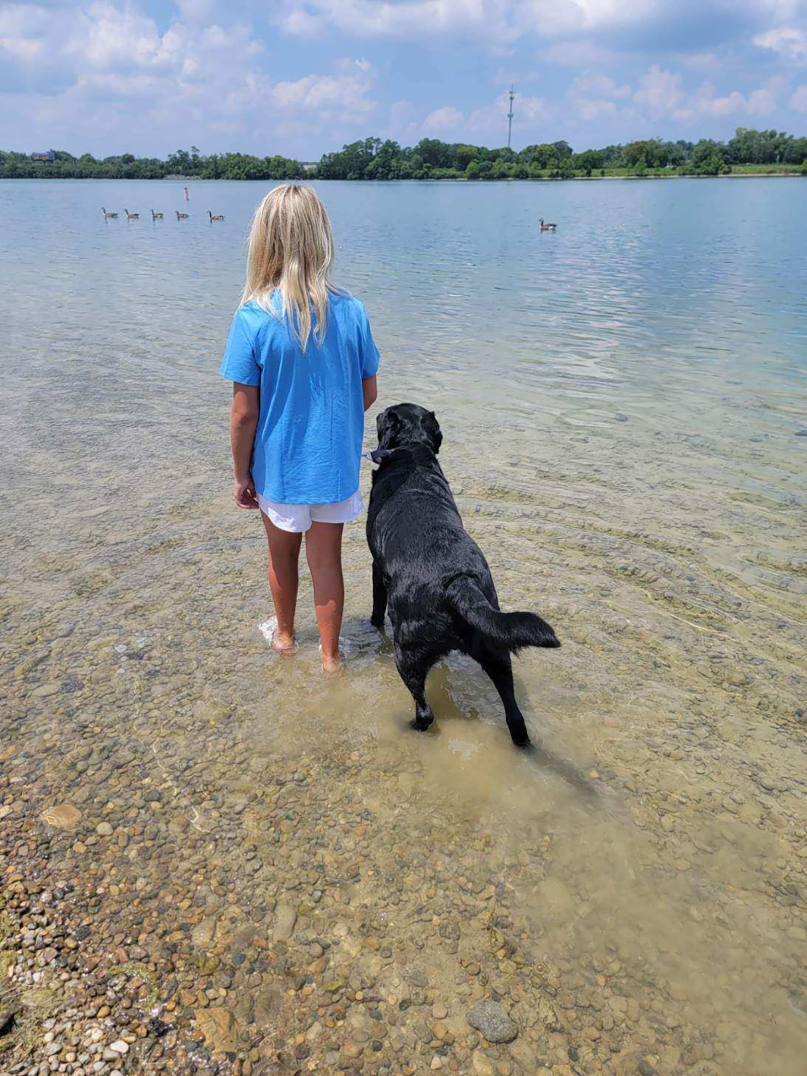 Emma (left) and her best friend and companion dog, Sloane. Sloane, a black labrador retriever, came home to Emma and her family in March of 2025. Now the two are inseparable best friends. CONTRIBUTED